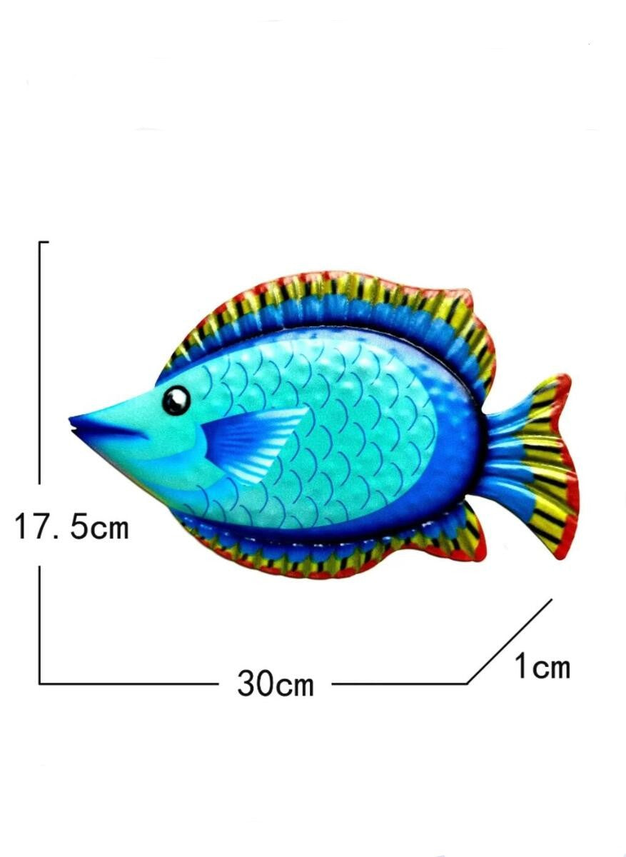 Colorful Ocean Fish Metal Decor