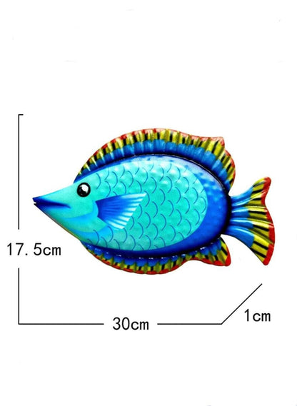 Colorful Ocean Fish Metal Decor
