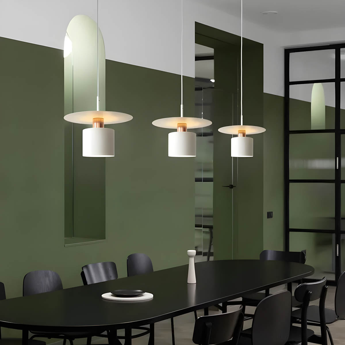 Modern Pendant Light with Slim Design and Warm Glow