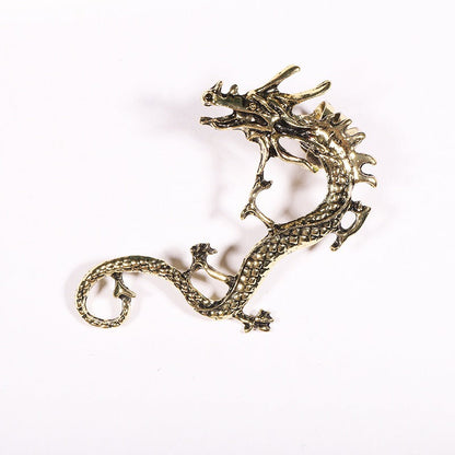 Sparkling Silver Dragon Earrings