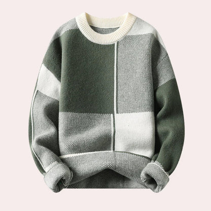 Cozy Mens Crew Neck Sweater - Big Fit Cotton
