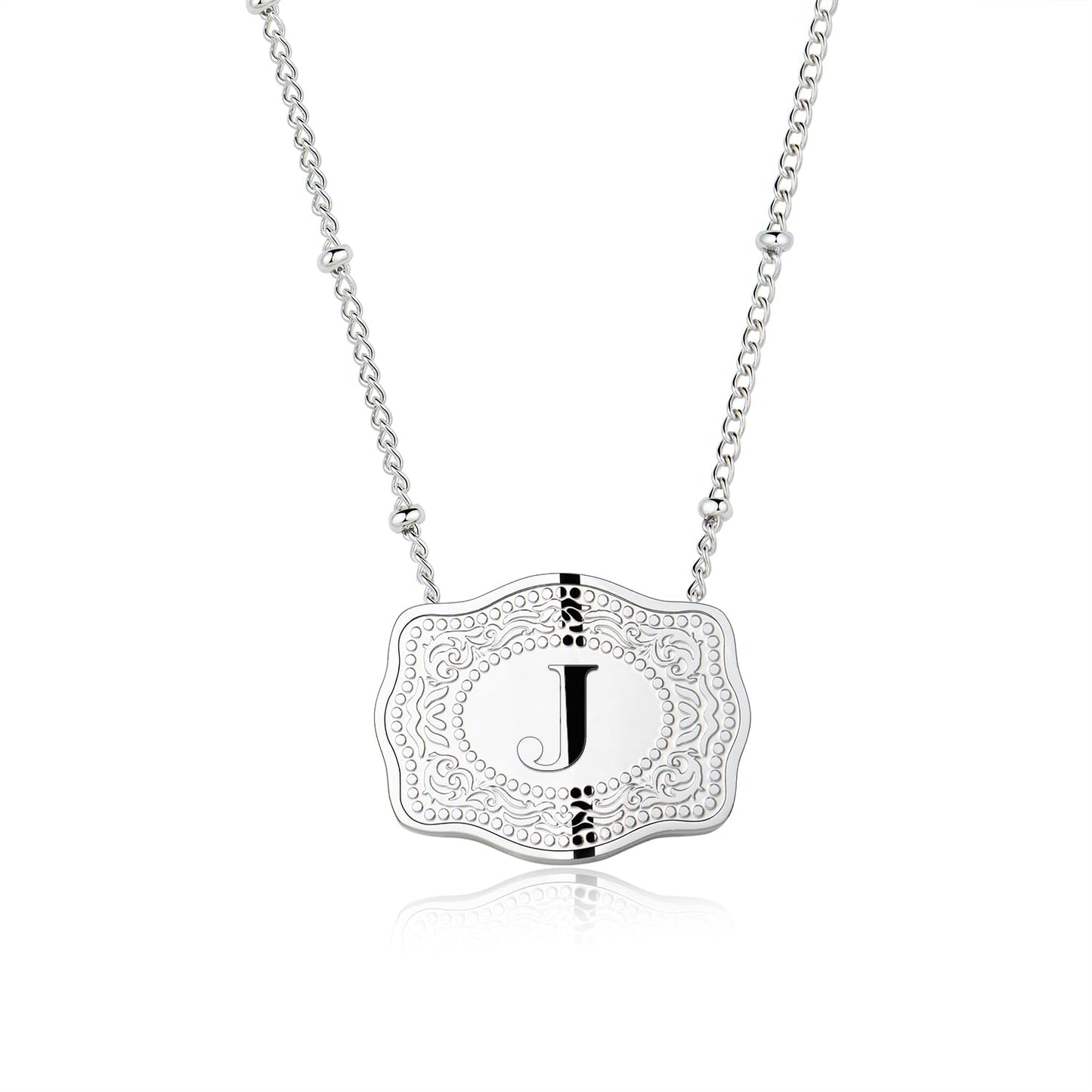 Dainty Monogram Pendant Necklace With Charm