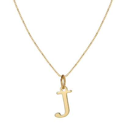 Classic 14k Gold Monogram Pendant Necklace