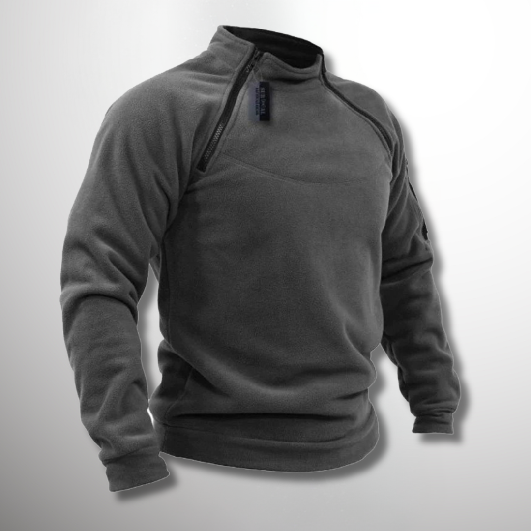 Warm Men's Fleece Sweatshirt - Heavy Duty Zip Top - Luxicro