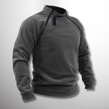 Warm Men's Fleece Sweatshirt - Heavy Duty Zip Top - Luxicro
