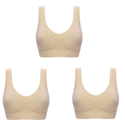 Supportive 3 Pack Wireless Lift Bras - Luxicro