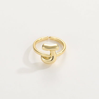 Stylish Monogram Letter Ring