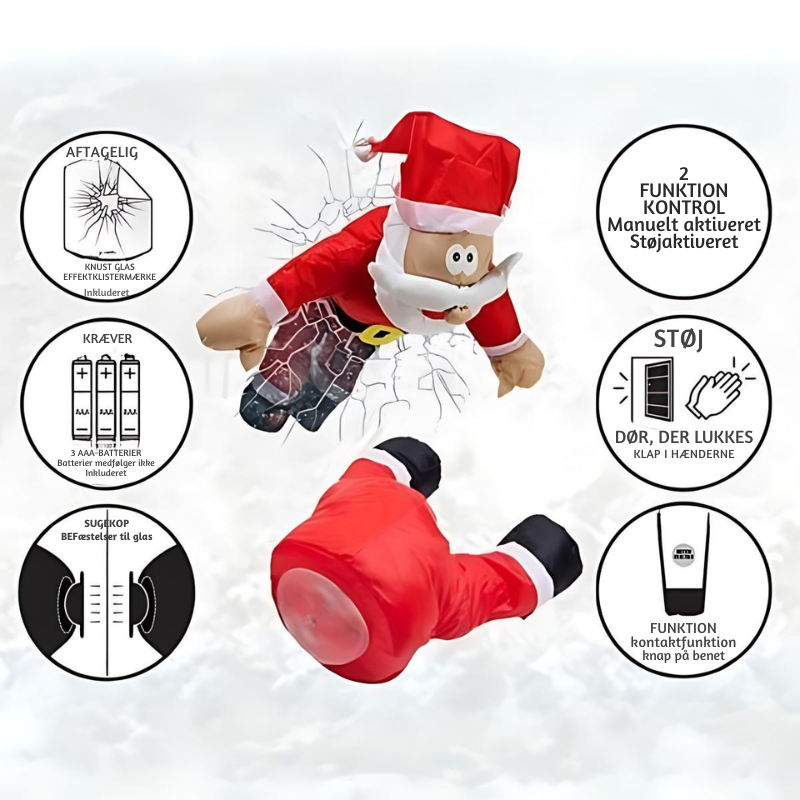 Fun Christmas Window Clings Santa Reindeer Decor