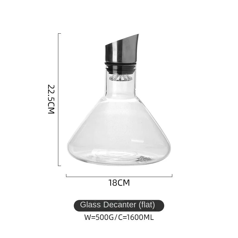 Elegant Clear Glass Wine Carafe - Luxicro