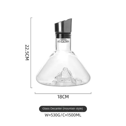 Elegant Clear Glass Wine Carafe