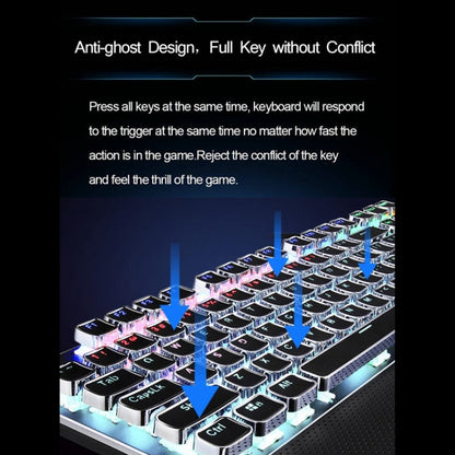 Pro Gaming Keyboard with Durable Metal Keys