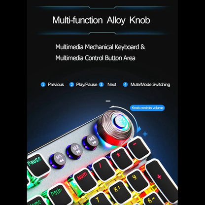 Pro Gaming Keyboard with Durable Metal Keys