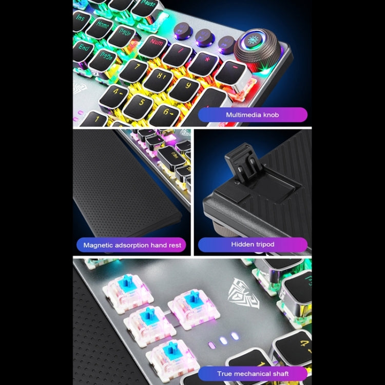 Pro Gaming Keyboard with Durable Metal Keys