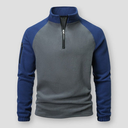 Cozy Mens Fleece Jacket Half Zip Midweight