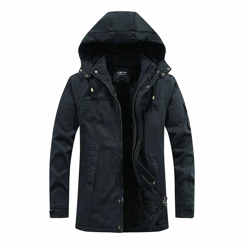 Warm Men's Fleece Hoodie - Thick Cozy Lining, Winter
