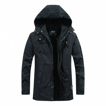 Warm Men's Fleece Hoodie - Thick Cozy Lining, Winter