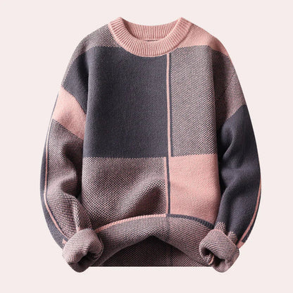 Cozy Mens Crew Neck Sweater - Big Fit Cotton