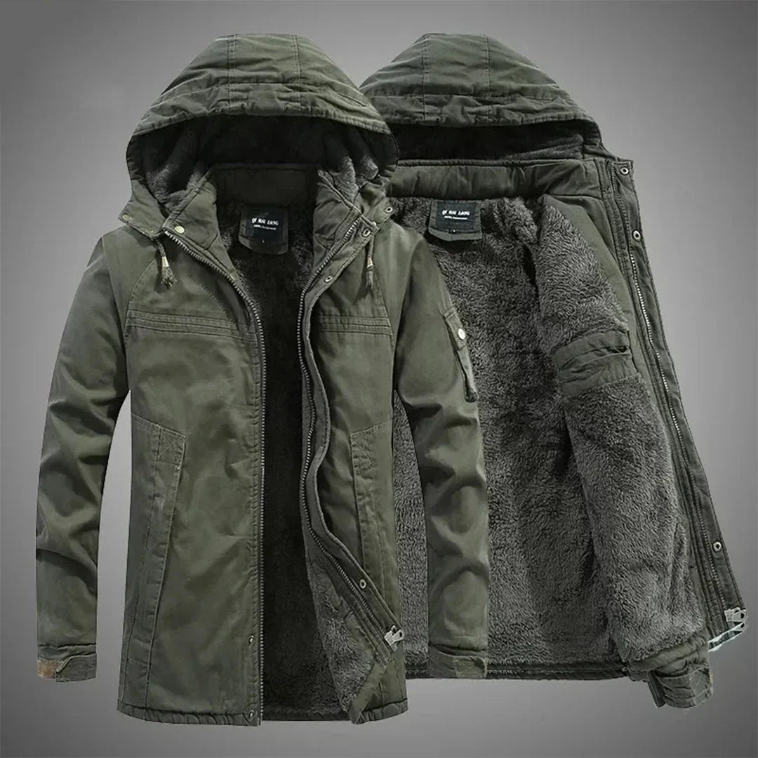 Warm Men's Fleece Hoodie - Thick Cozy Lining, Winter