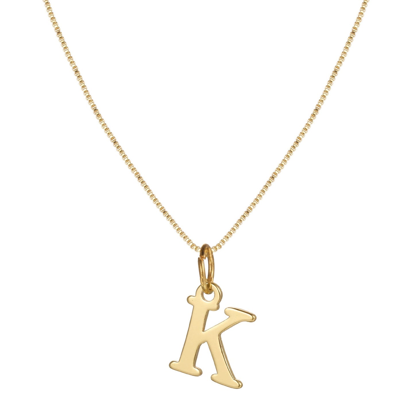 Classic 14k Gold Monogram Pendant Necklace