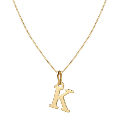 Classic 14k Gold Monogram Pendant Necklace