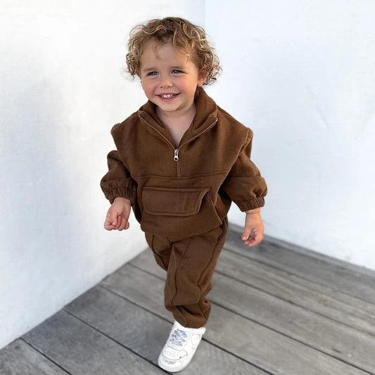 Cozy Kids 2-Piece Tracksuit Set - Luxicro