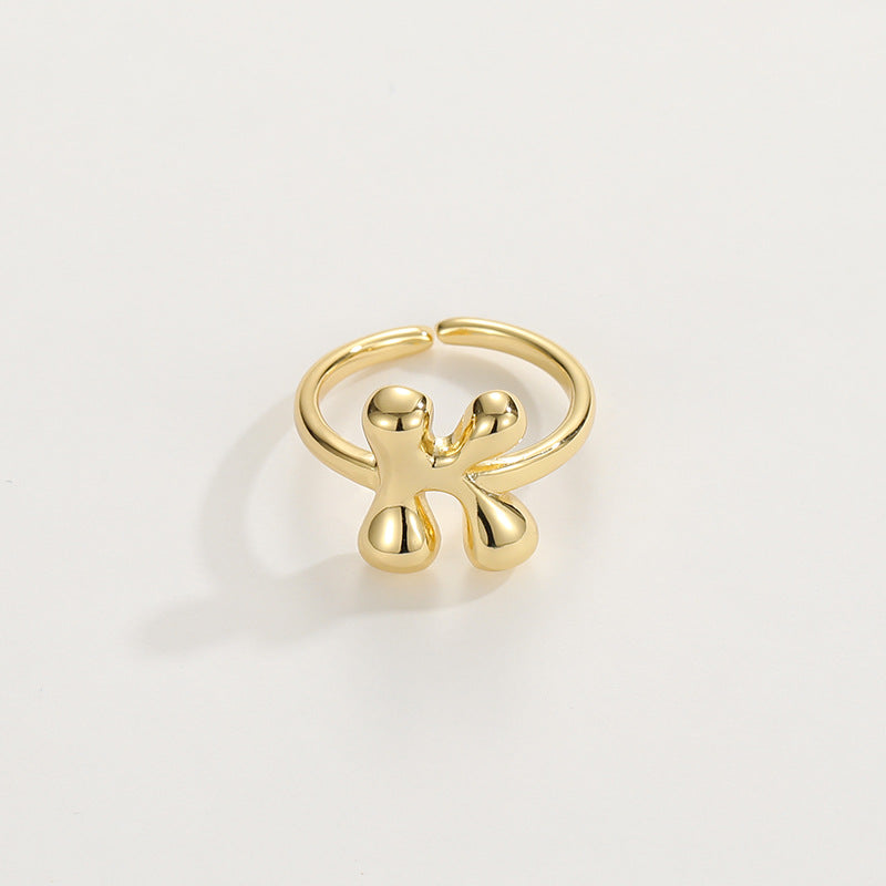 Stylish Monogram Letter Ring