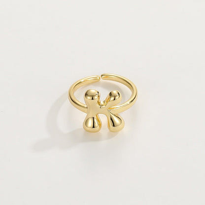 Stylish Monogram Letter Ring