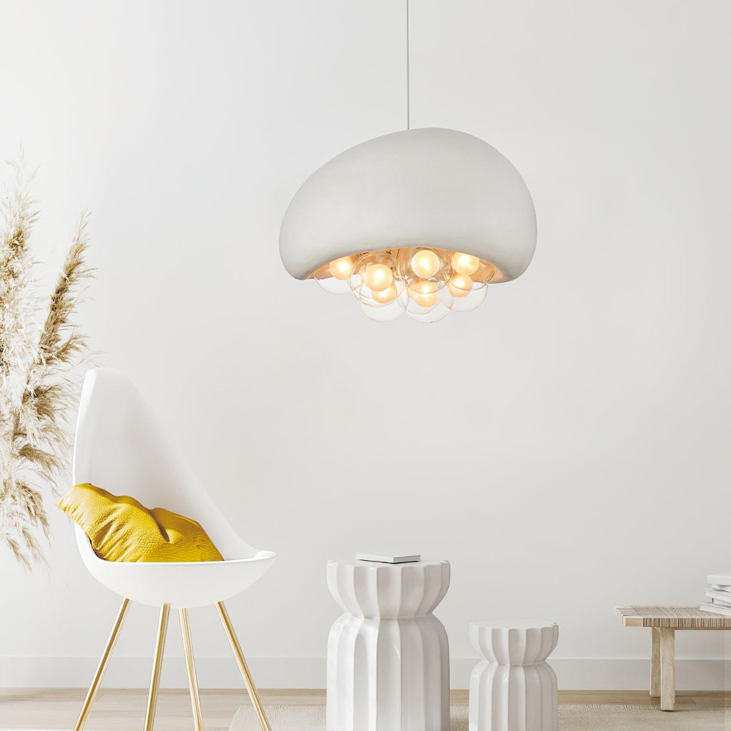 Spherical Glass Pendant Light Fixture