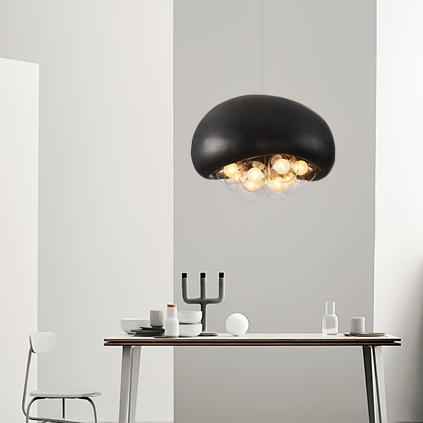 Spherical Glass Pendant Light Fixture