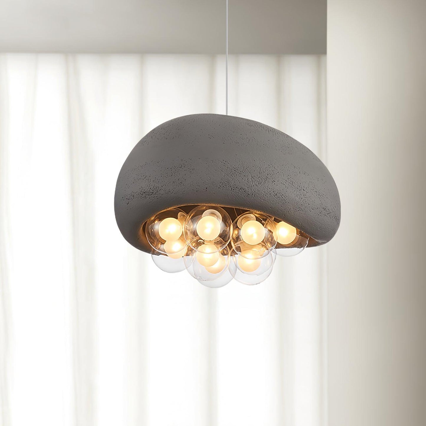 Spherical Glass Pendant Light Fixture