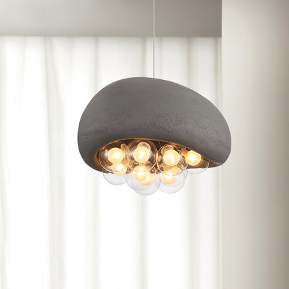 Spherical Glass Pendant Light Fixture