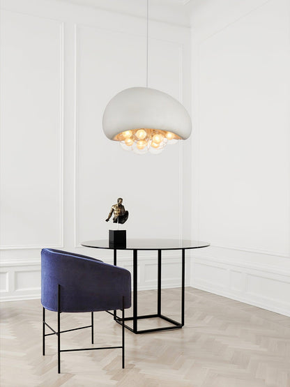 Spherical Glass Pendant Light Fixture