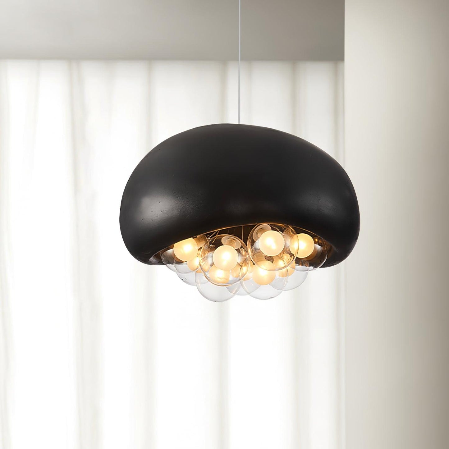 Spherical Glass Pendant Light Fixture