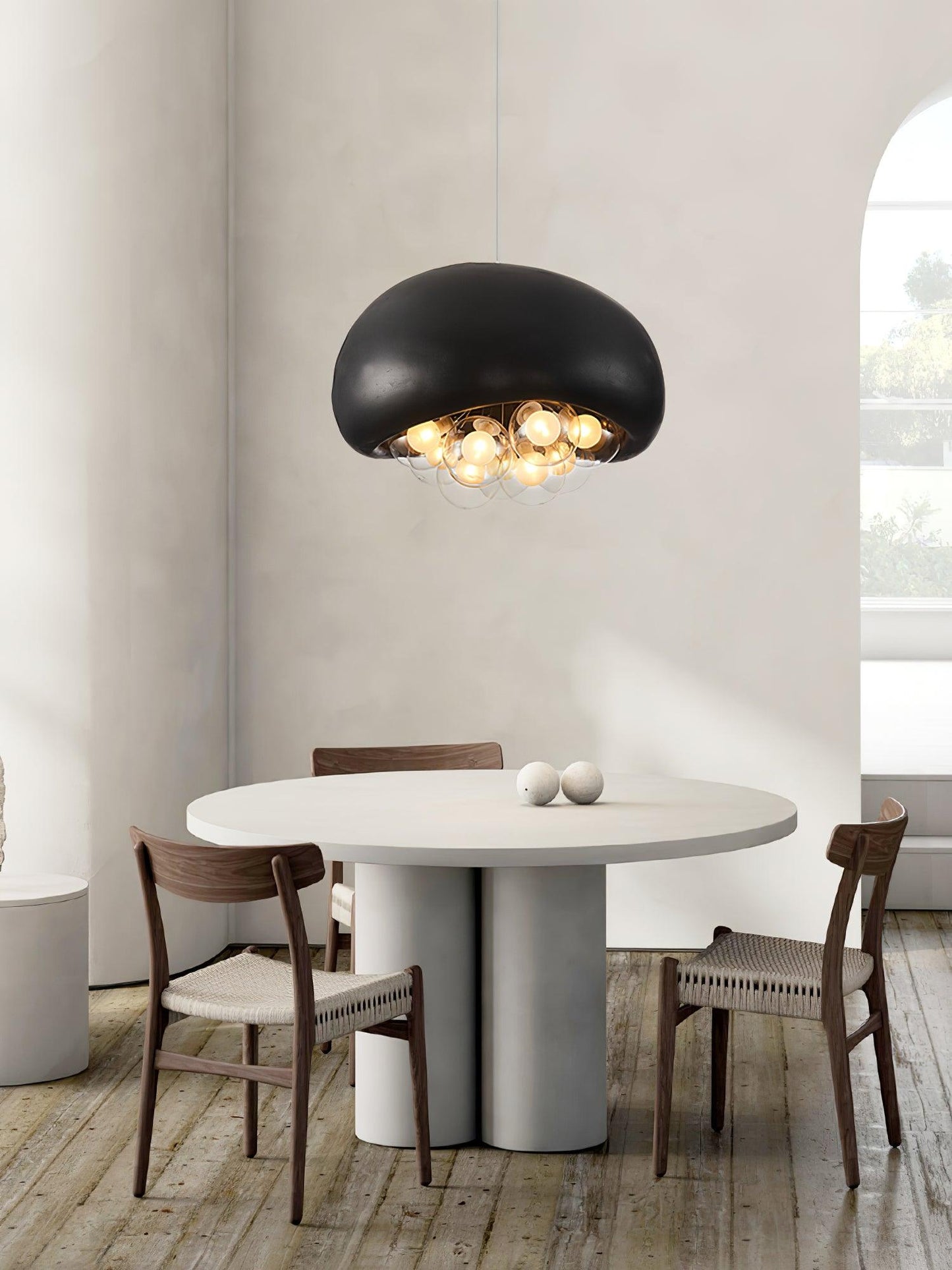 Spherical Glass Pendant Light Fixture
