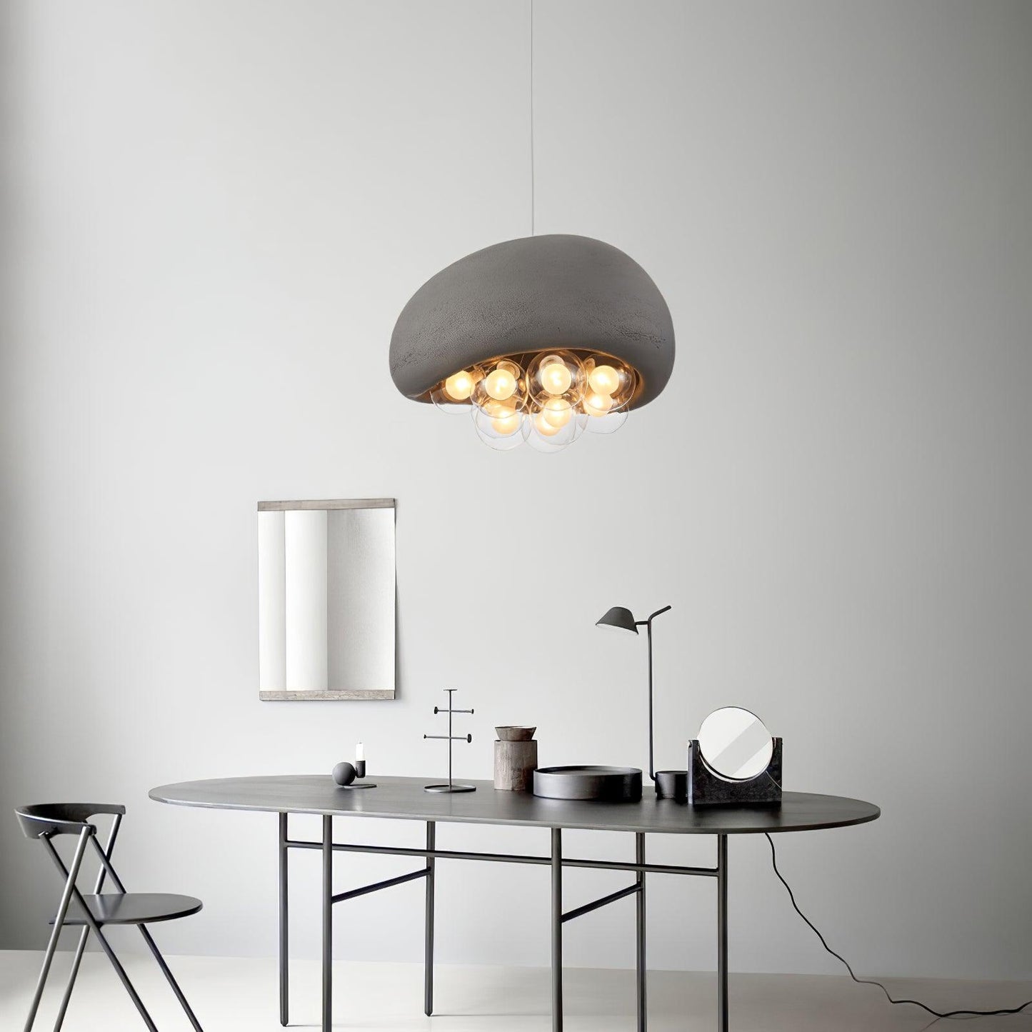 Spherical Glass Pendant Light Fixture
