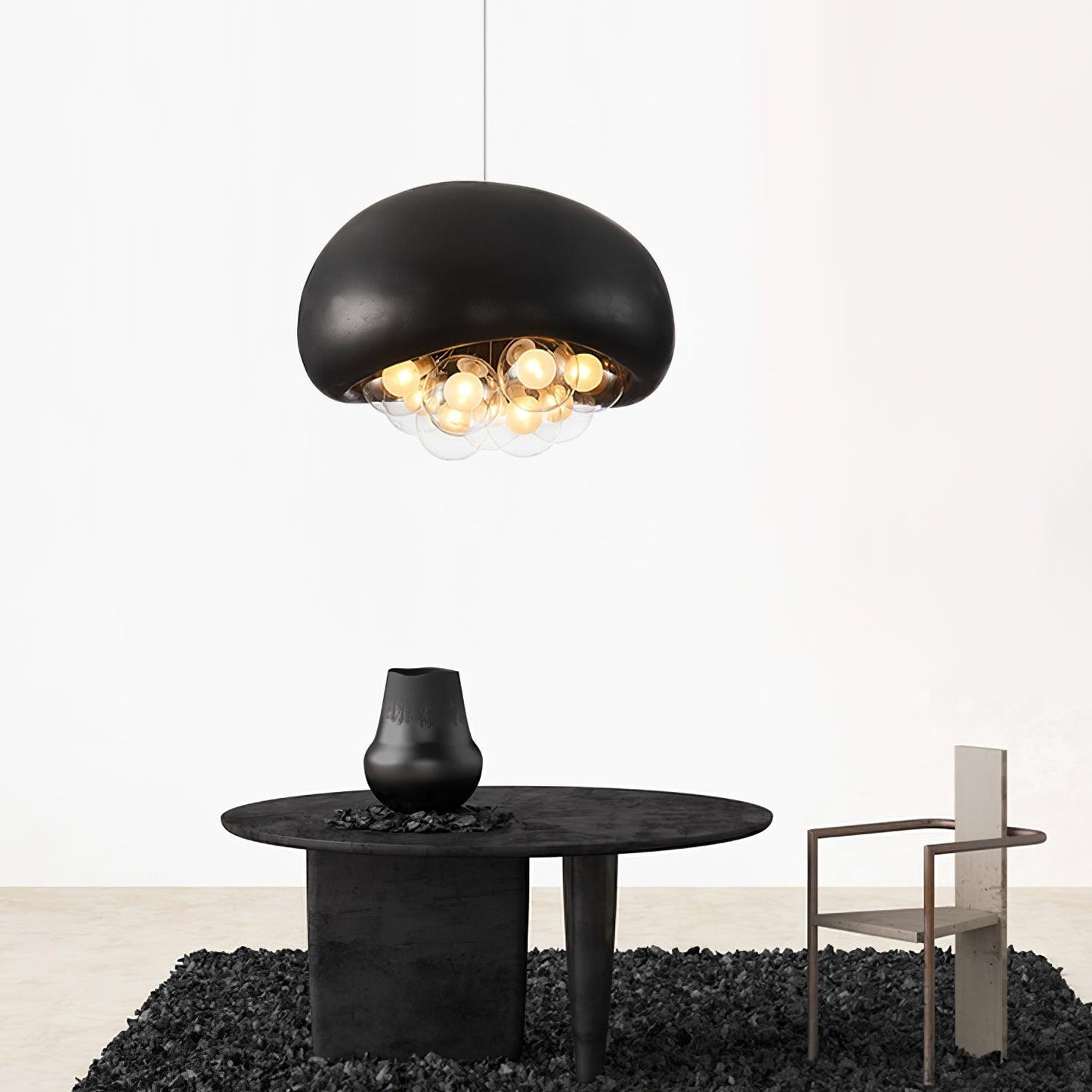 Spherical Glass Pendant Light Fixture