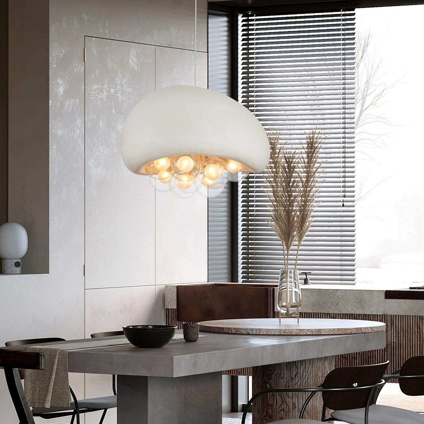 Spherical Glass Pendant Light Fixture