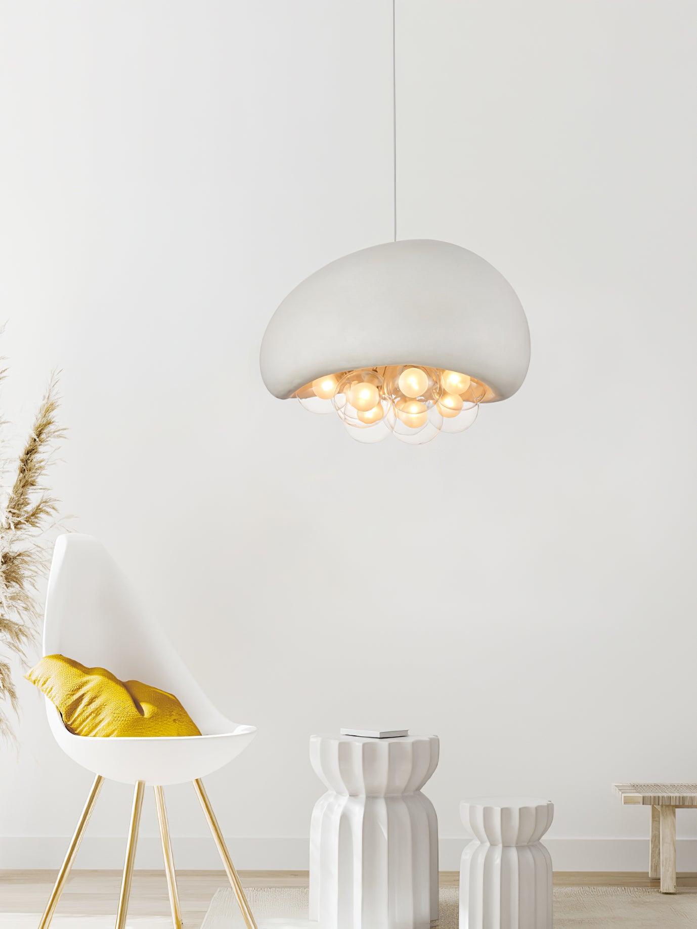 Spherical Glass Pendant Light Fixture