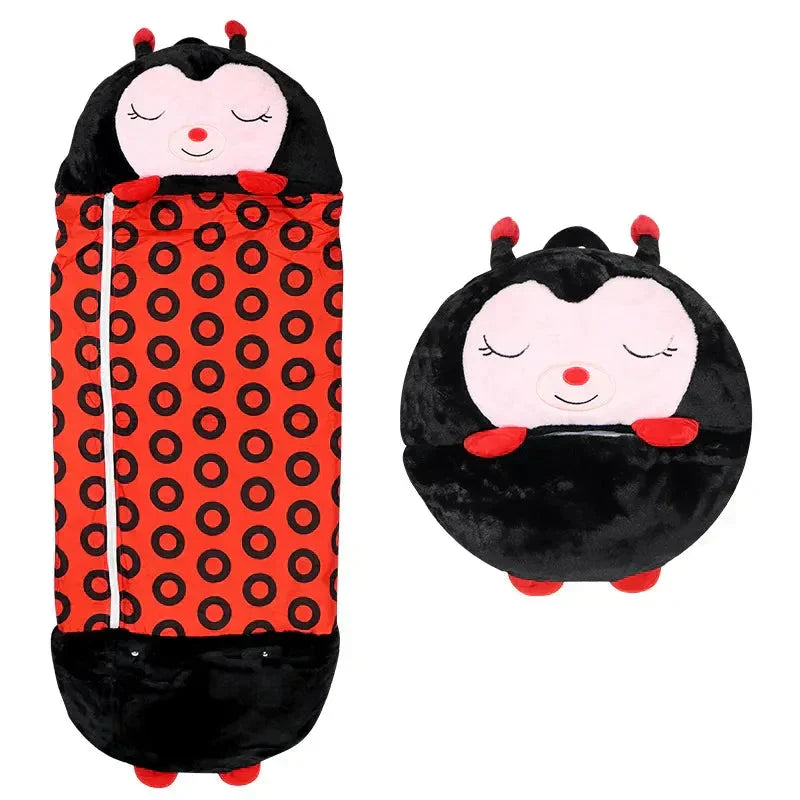 Cozy Childrens Sleep Bag with Soft Toy