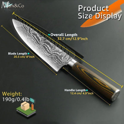 High Quality Sharp 8 Inch Stainless Steel Kitchen Knife