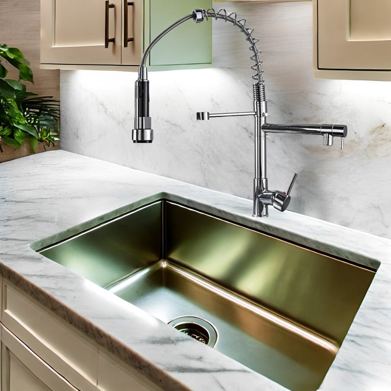 Flexible Kitchen Faucet with Rotating Head and Spray Nozzle - Luxicro