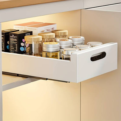Space Saving Kitchen Drawer Storage with Sliding Tray - Luxicro