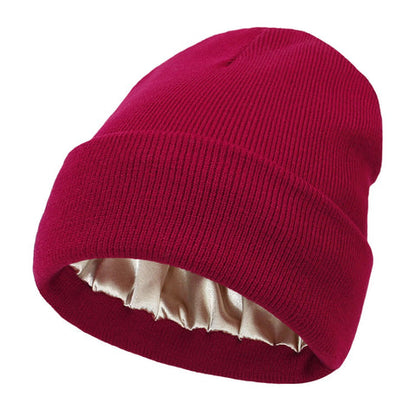 Soft Silk Winter Beanie - Warm Hair Protection Hat