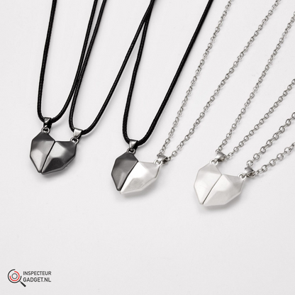 Lovely Couple Heart Pendant Necklace Set
