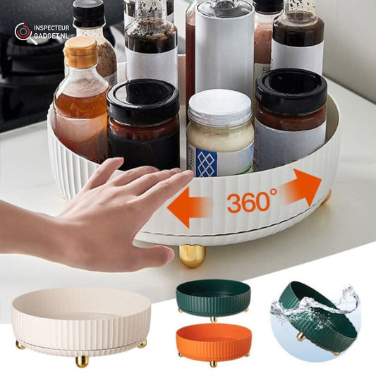 Compact Rotating Shelf Storage Rack - Luxicro