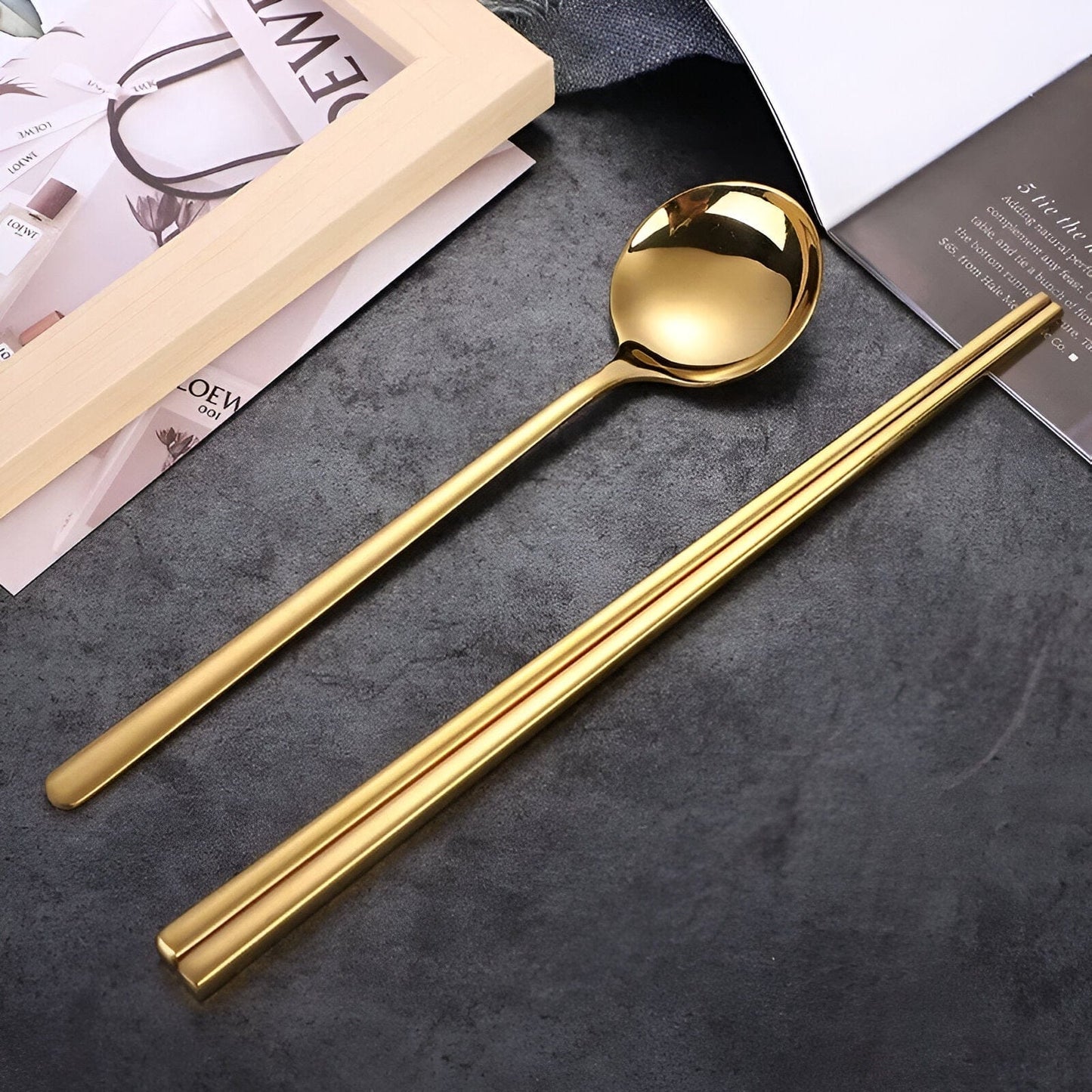 Asian Style Fork Spoon Chopstick Set
