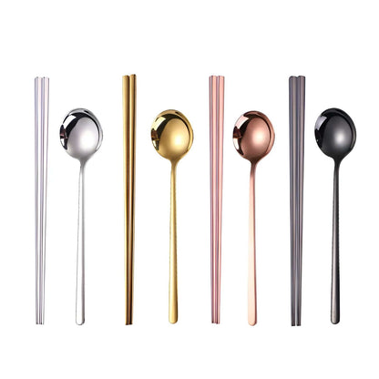 Asian Style Fork Spoon Chopstick Set