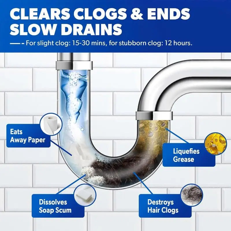 Effective Drain Unclogger & Germ Remover