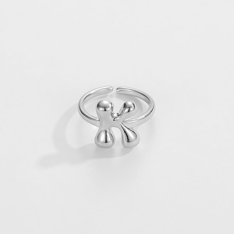 Stylish Monogram Letter Ring