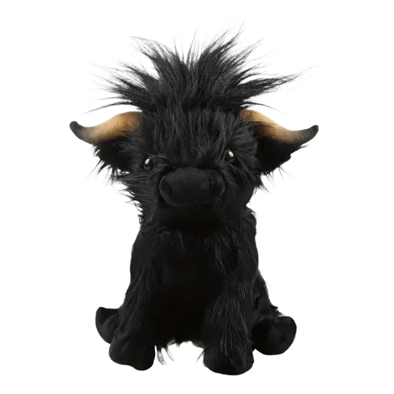 Cute Fluffy Farm Cow Stuffed Animal